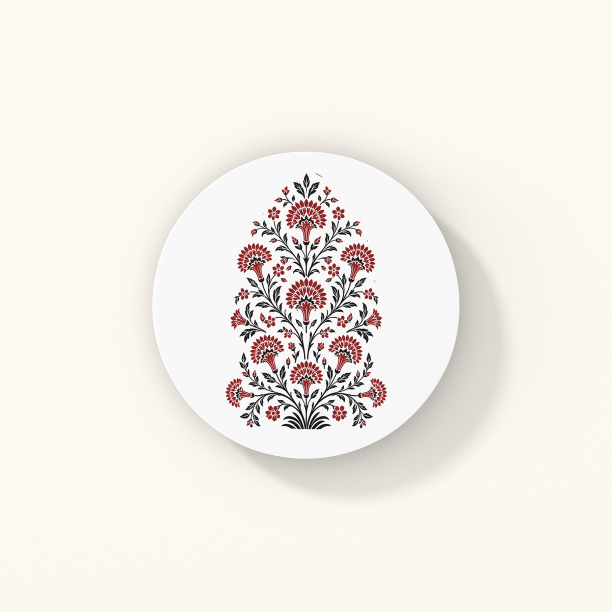 Gulnaar Coasters — Pomegranate Blossom Heritage Art | Acrylic