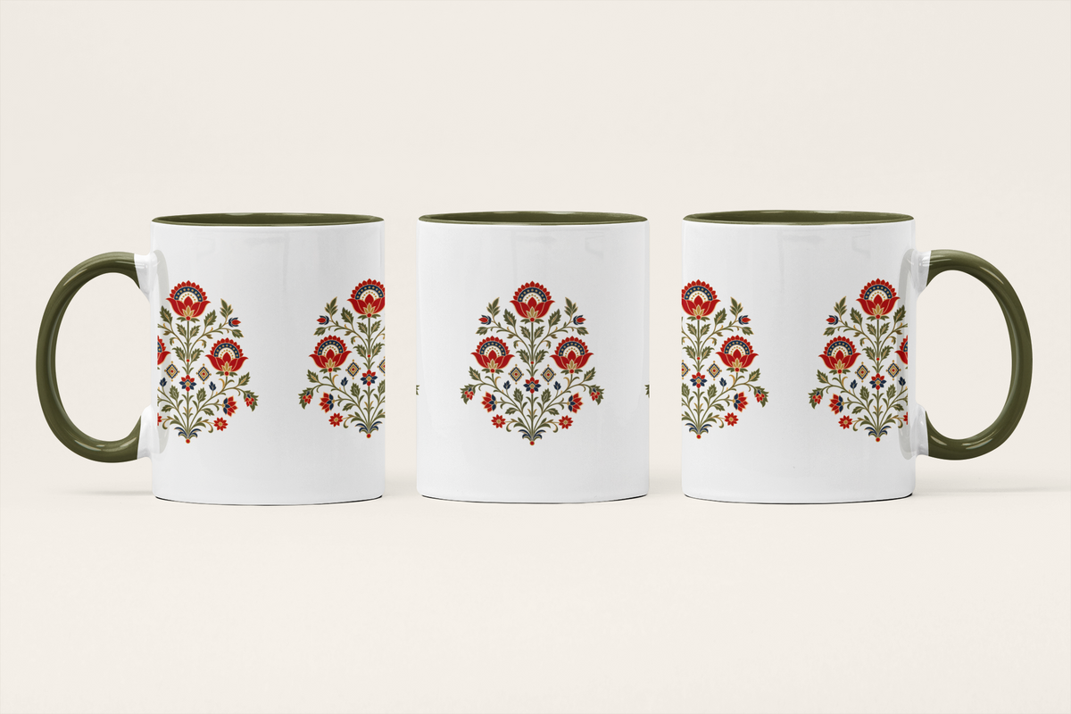Roses — Floral Heritage Art Mug | Mughal Garden Ceramic, 325ml