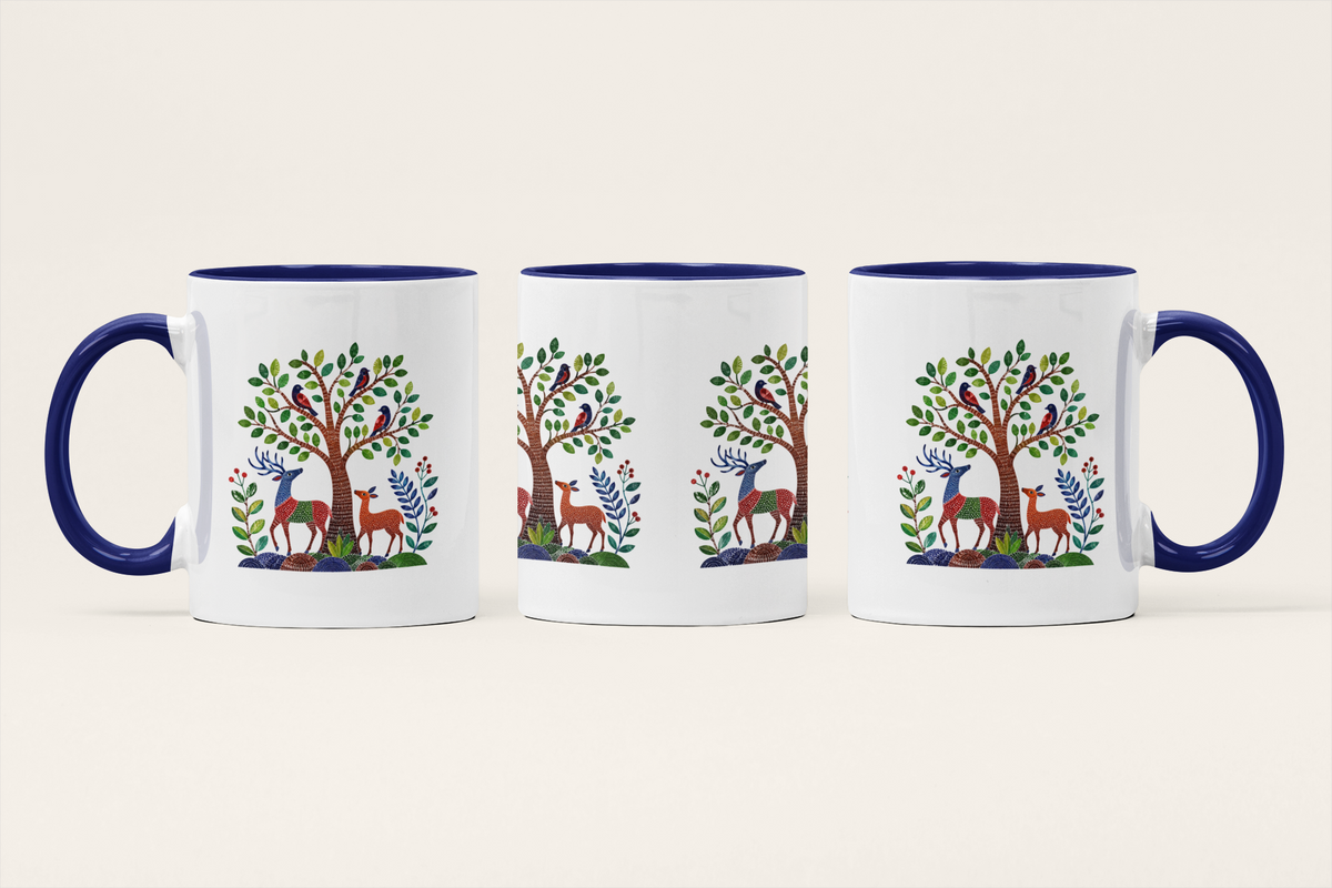 Songs of the Forest — Indian Wilderness Art Mug | Heritage Ceramic, 325ml