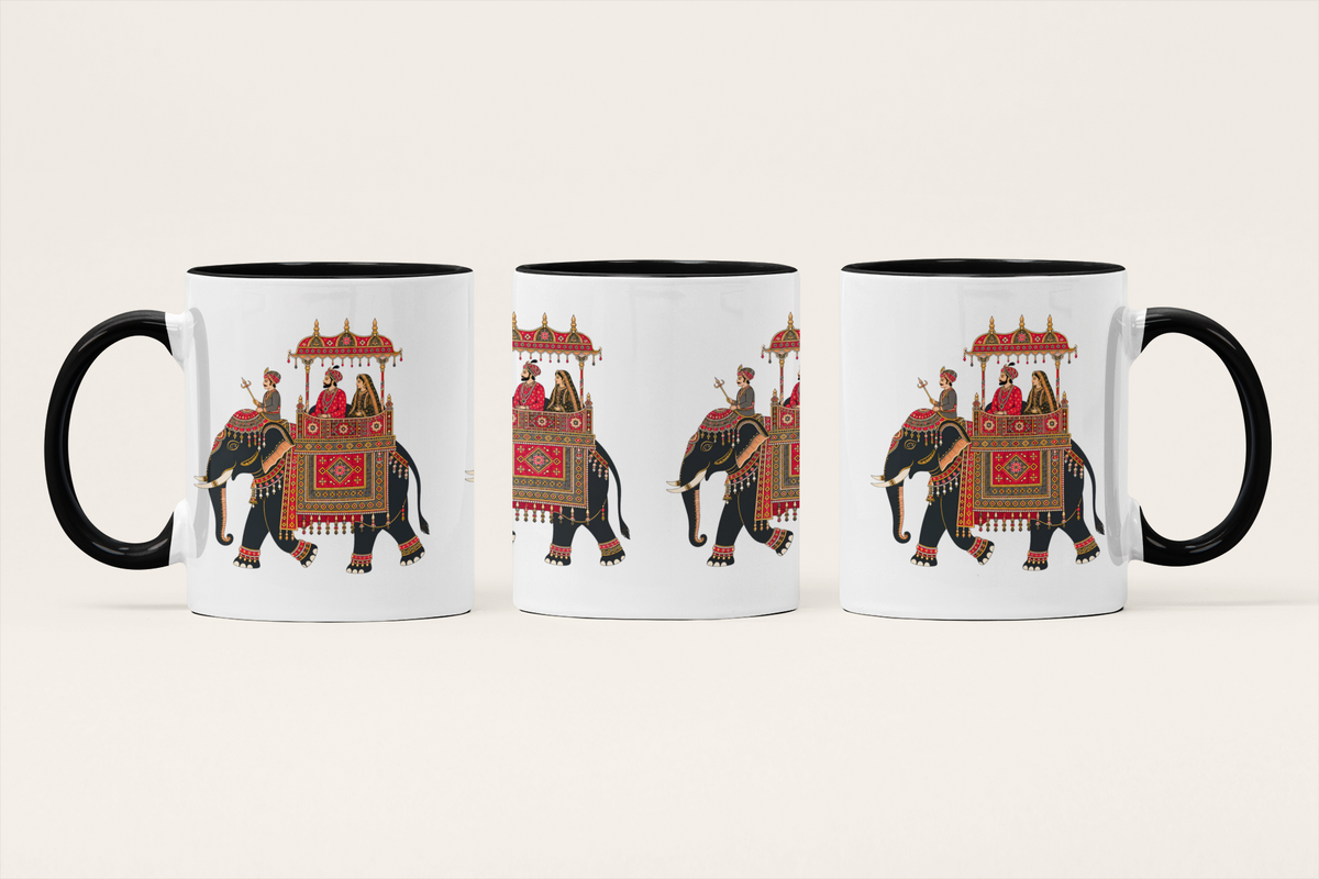 Rajaji — Indian King Art Mug | Heritage Folk Art Ceramic, 325ml