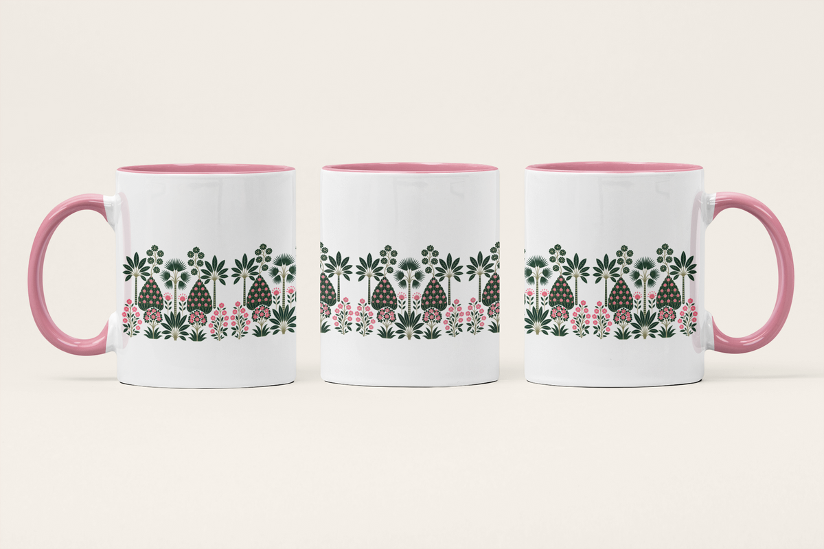 Phoolwari — Flower Garden Art Mug | Indian Folk Heritage Ceramic, 325ml