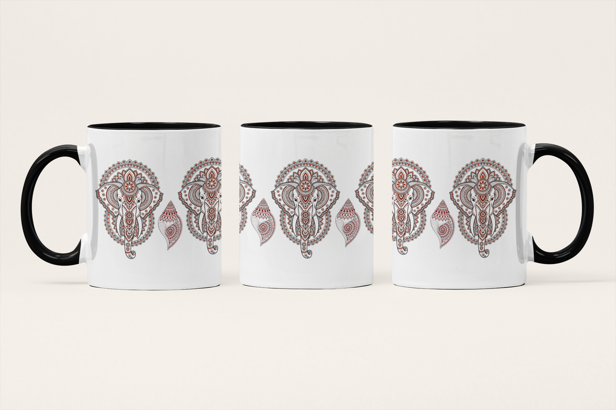 Vighnaharta — Ganesha Art Mug | Indian Devotional Folk Ceramic, 325ml