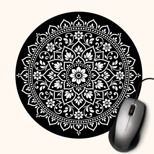 Phool — Flower Heritage Art Mouse Pad | Indian Folk Design Desk Mat
