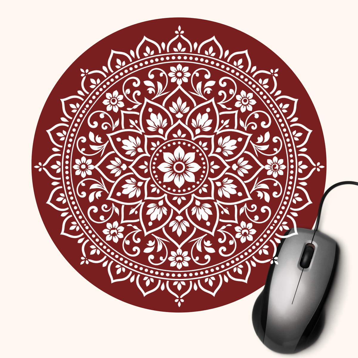 Alpana — Bengali Floor Art Mouse Pad | Indian Heritage Design Desk Mat