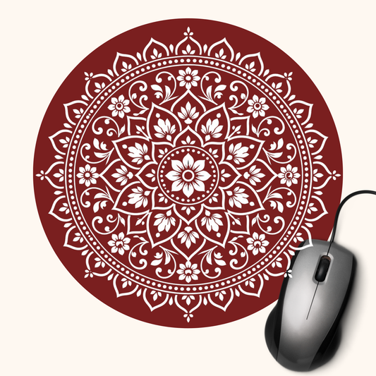 Alpana — Bengali Floor Art Mouse Pad | Indian Heritage Design Desk Mat
