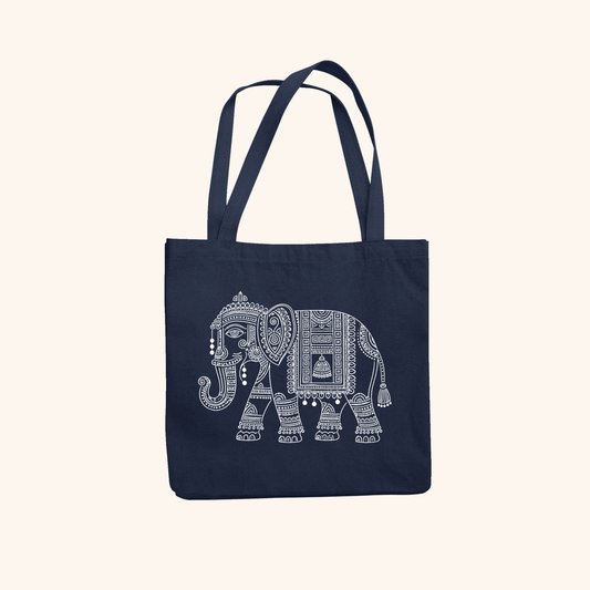 Haathi Mere Saathi Tote Bag Zipper