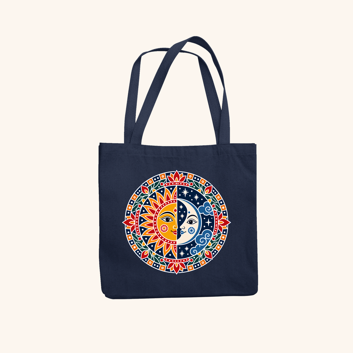 Day and Night Tote Bag Zipper