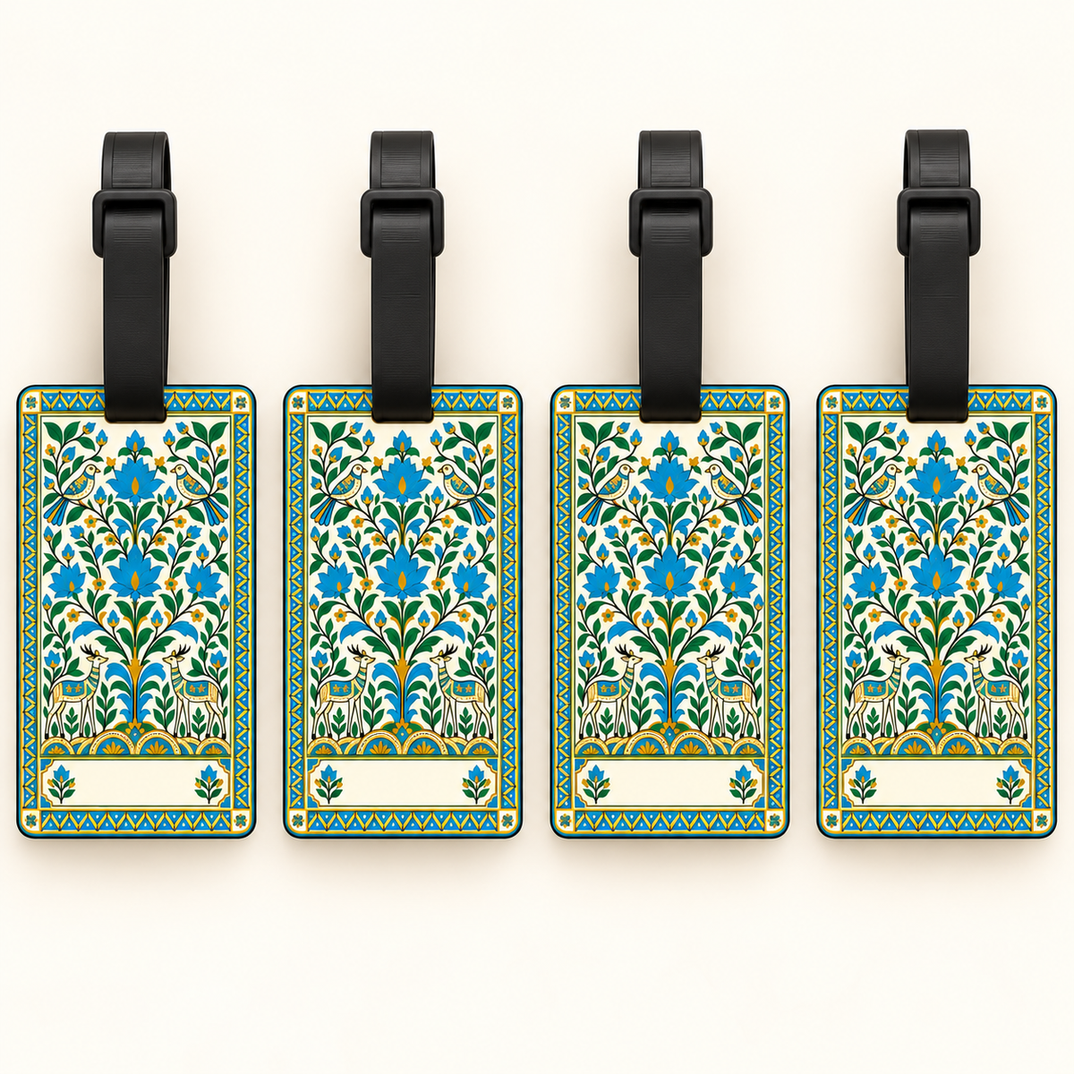 Blossom in Blue - Set of 4 Luggage Tags