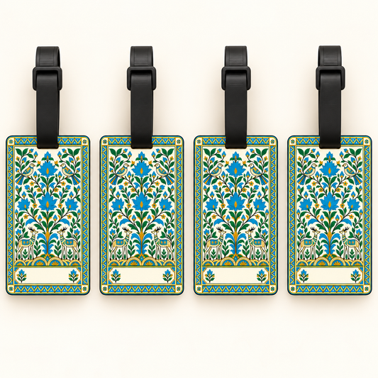 Blossom in Blue - Set of 4 Luggage Tags