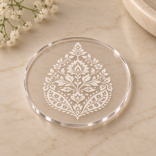 Noor Mughal Acrylic Coasters — Imperial Heritage Art