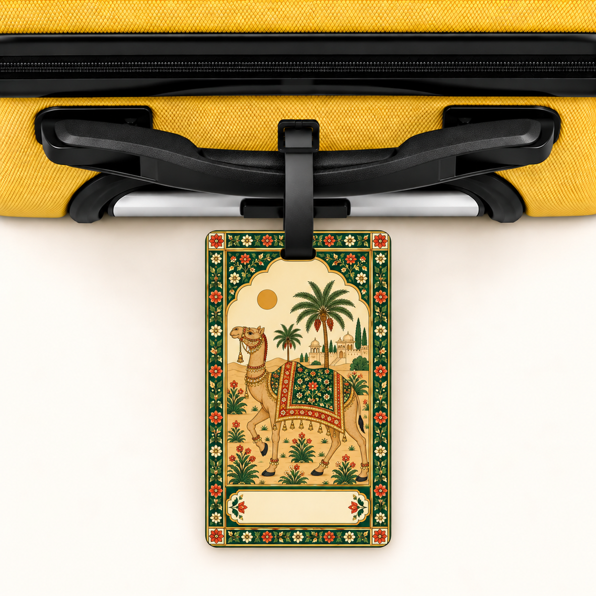Camel — Desert Heritage Art Luggage Tag | Indian Folk Design, Acrylic