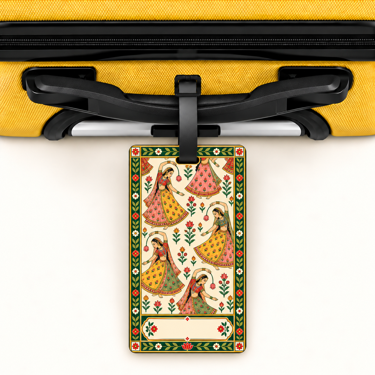 Dance — Heritage Art Luggage Tag | Indian Classical Folk Design, Acrylic