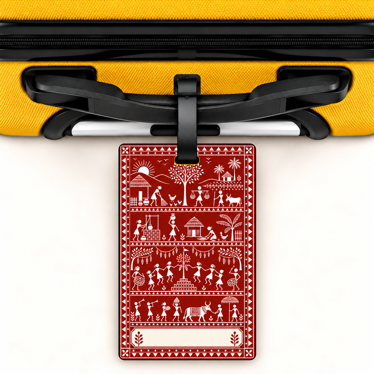 My Tribe — Heritage Art Luggage Tag | Indian Folk Design, Acrylic