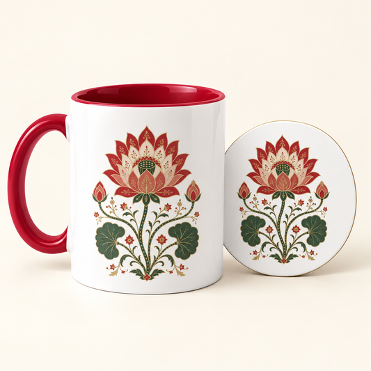 Lotus Bloom - Mug and Coaster Set