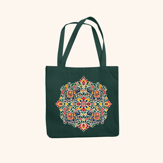 The Elephants Tote Bag Zipper
