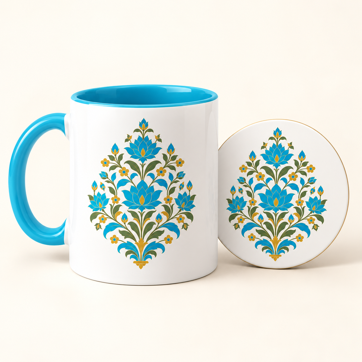 Blossom in Blue - Mug and Coaster Set