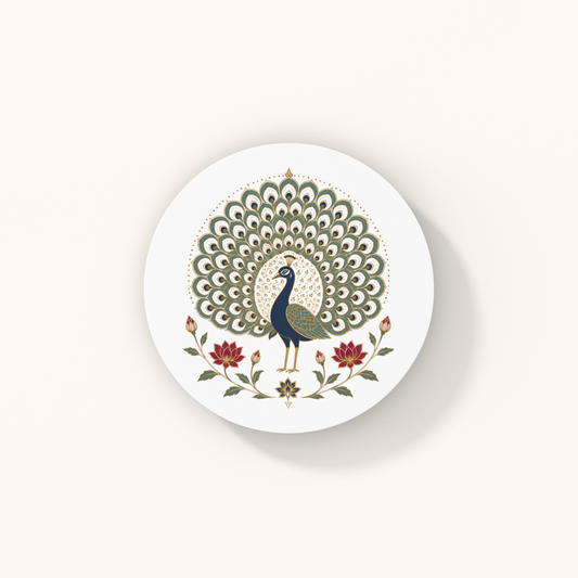 Mor Coasters — Heritage Peacock Art | Acrylic