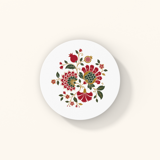 Spring Coasters — Indian Botanical Heritage Art | Acrylic
