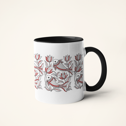 Jalpari — Water Fairy Art Mug | Indian Mythic Folk Ceramic, 325ml