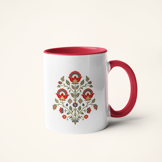 Roses — Floral Heritage Art Mug | Mughal Garden Ceramic, 325ml
