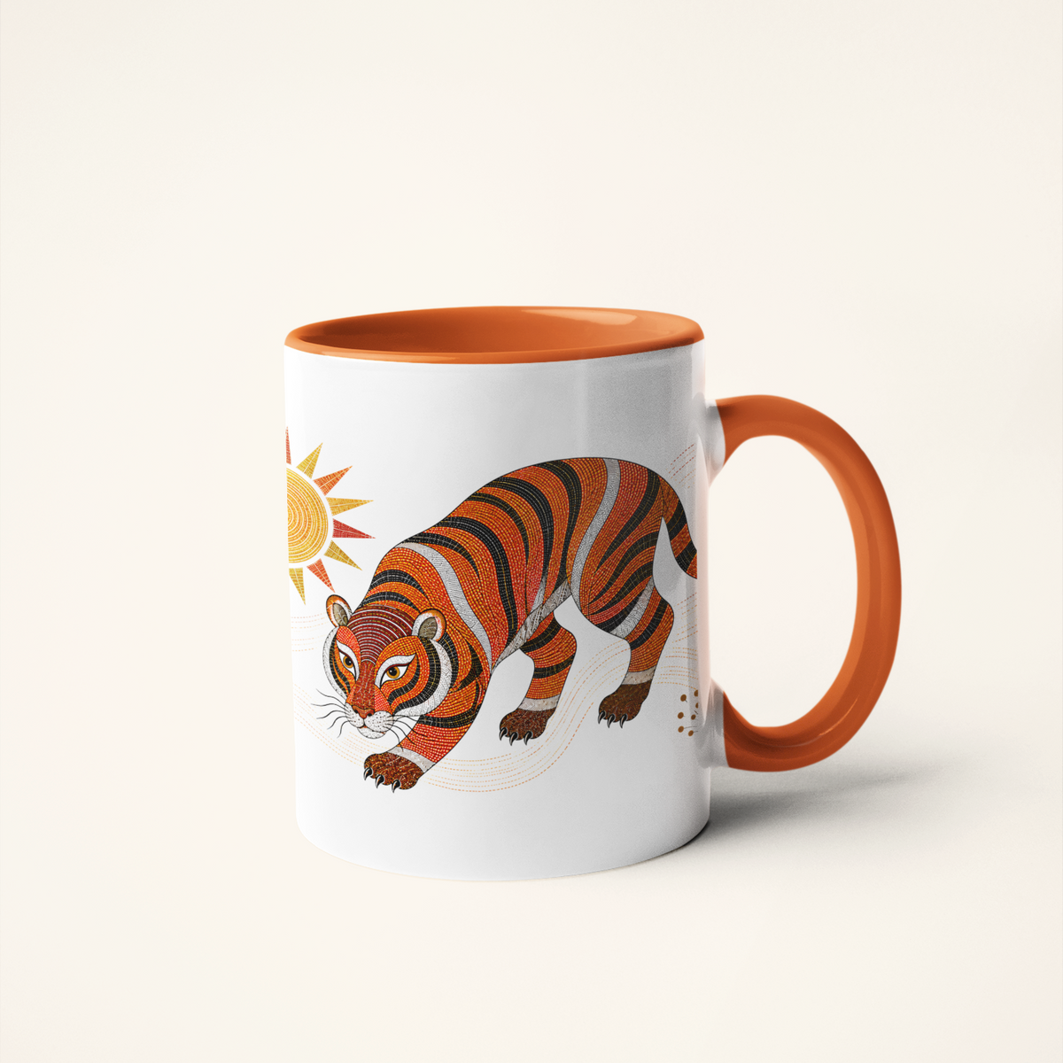 Sher — The Tiger Art Mug | Indian Wildlife Heritage Ceramic, 325ml
