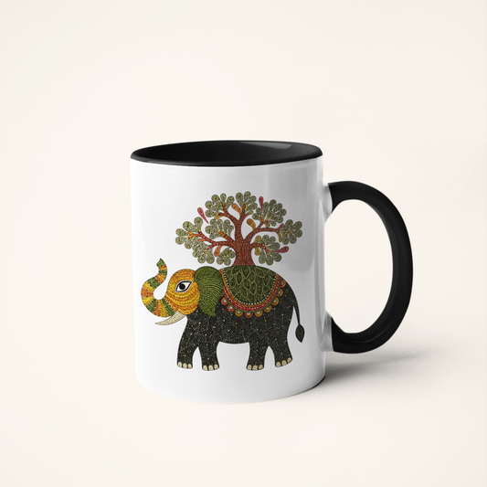 Haathi — The Elephant Art Mug | Indian Wildlife Heritage Ceramic, 325ml