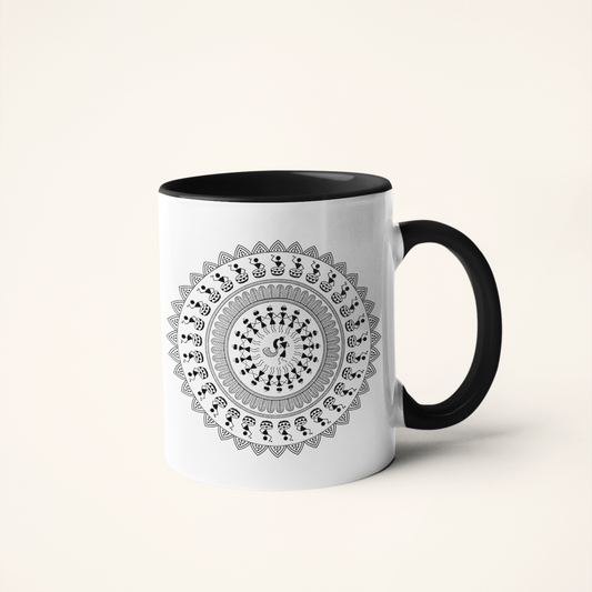 Festive — Indian Celebration Art Mug | Heritage Folk Ceramic, 325ml