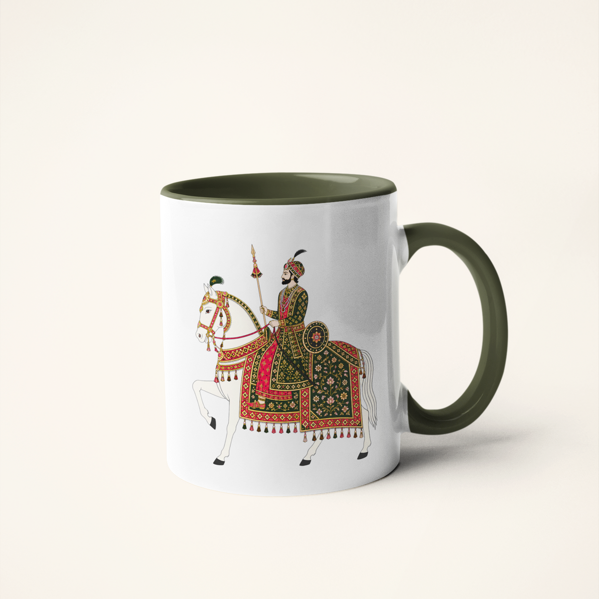 Senapati — Heritage Art Mug | Royal Court Folk Ceramic, 325ml