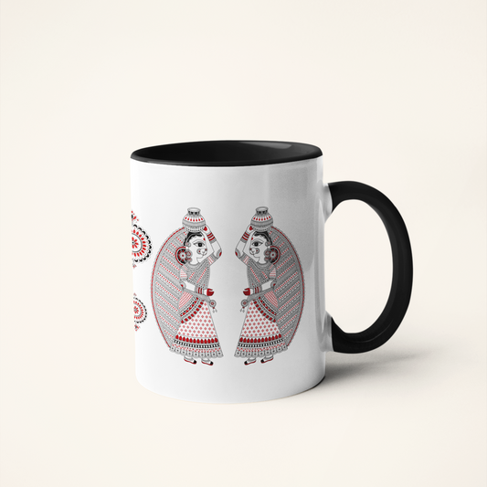 Sakhi — The Companion Art Mug | Indian Folk Heritage Ceramic, 325ml
