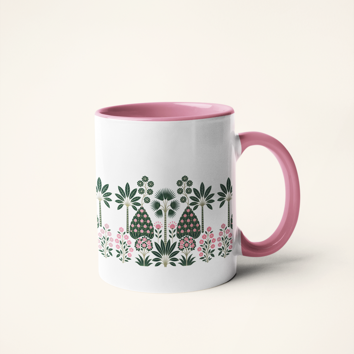 Phoolwari — Flower Garden Art Mug | Indian Folk Heritage Ceramic, 325ml