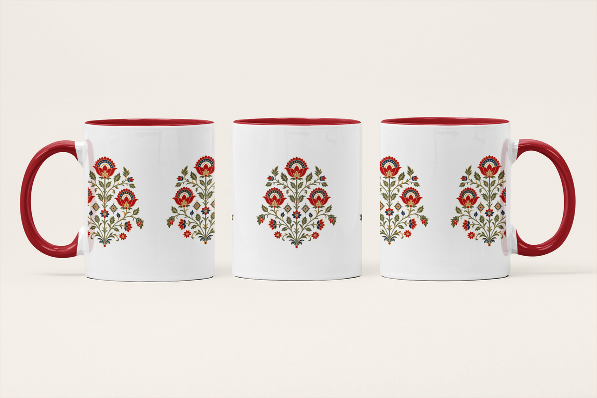 Roses — Floral Heritage Art Mug | Mughal Garden Ceramic, 325ml