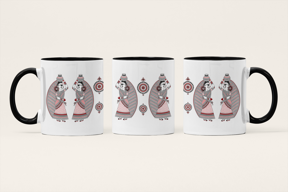Sakhi — The Companion Art Mug | Indian Folk Heritage Ceramic, 325ml