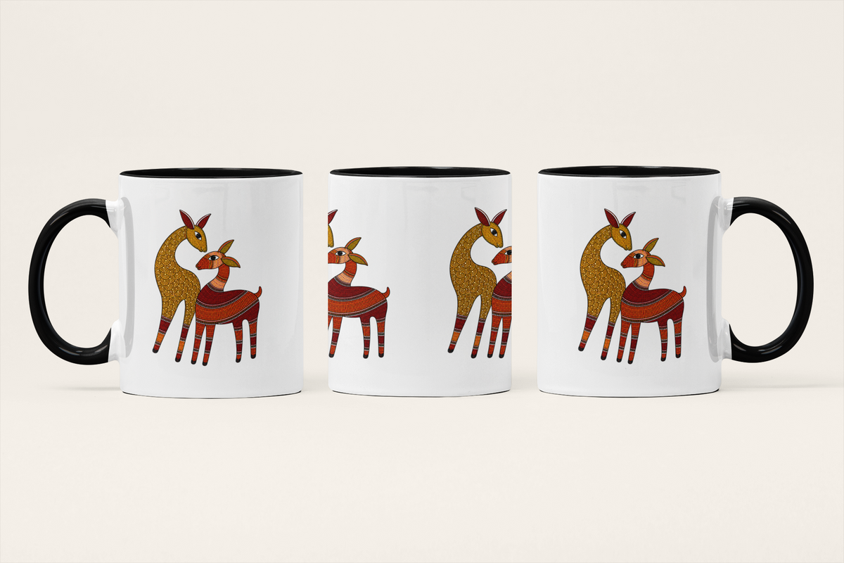 Hiran — The Deer Art Mug | Indian Wildlife Heritage Ceramic, 325ml