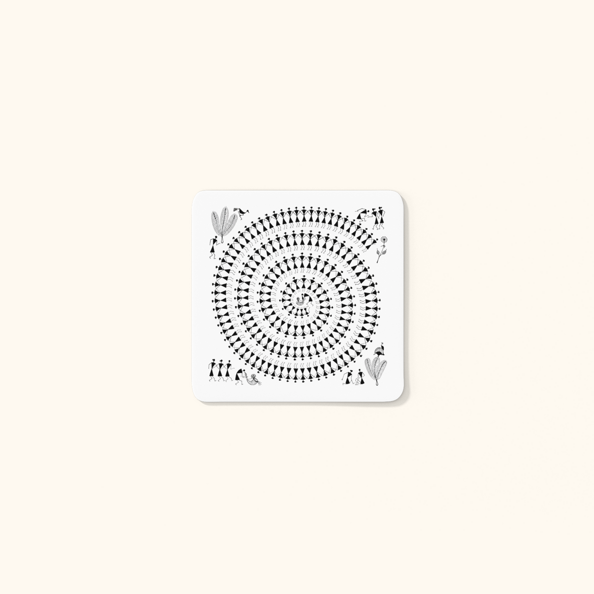 Warli Life Coasters — Tribal Heritage Art