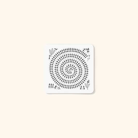 Warli Life Coasters — Tribal Heritage Art
